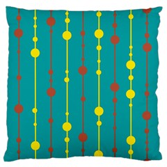 Green, Yellow And Red Pattern Large Flano Cushion Case (one Side)