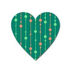 Green Pattern Heart Magnet