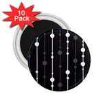 Black and white pattern 2.25  Magnets (10 pack)  Front