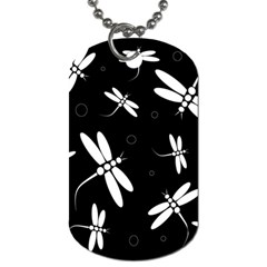 Dragonflies Pattern Dog Tag (one Side)