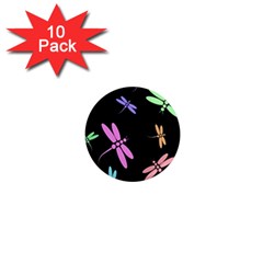 Pastel Dragonflies 1  Mini Magnet (10 Pack) 