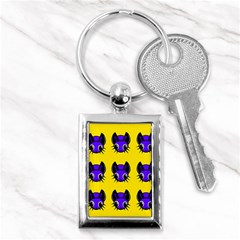 Blue And Yellow Fireflies Key Chains (rectangle) 