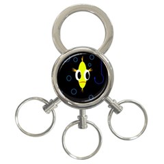 Yellow Fish 3-ring Key Chains