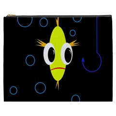 Yellow Fish Cosmetic Bag (xxxl) 