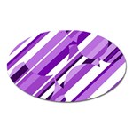 Purple pattern Oval Magnet Front