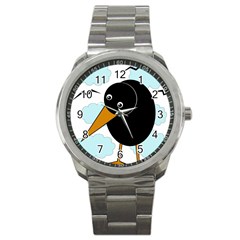 Black Raven Sport Metal Watch by Valentinaart