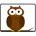 Cute transparent brown owl Fleece Blanket (Medium)  60 x50  Blanket Front