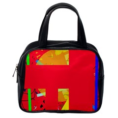 Red Abstraction Classic Handbags (one Side) by Valentinaart