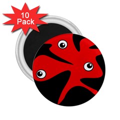 Red Amoeba 2 25  Magnets (10 Pack)  by Valentinaart