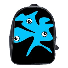 Blue Amoeba School Bags(large)  by Valentinaart