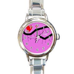 Centipedes Round Italian Charm Watch by Valentinaart