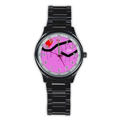 Centipedes Stainless Steel Round Watch by Valentinaart