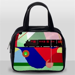 Abstract Train Classic Handbags (one Side) by Valentinaart