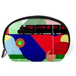 Abstract train Accessory Pouches (Large)  Back