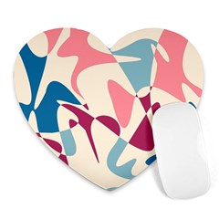 Blue, Pink And Purple Pattern Heart Mousepads by Valentinaart