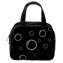 Black And White Bubbles Classic Handbags (one Side) by Valentinaart