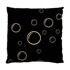 Yellow Bubbles Standard Cushion Case (one Side) by Valentinaart