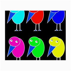 Colorful Birds Small Glasses Cloth