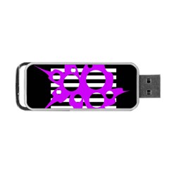 Purple Abstraction Portable Usb Flash (one Side)