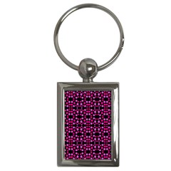 Dots Pattern Pink Key Chains (rectangle)  by BrightVibesDesign