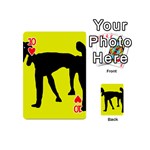 Black dog Playing Cards 54 (Mini)  Front - Heart10