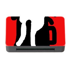 Red, Black And White Memory Card Reader With Cf