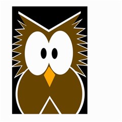 Brown Simple Owl Large Garden Flag (two Sides) by Valentinaart