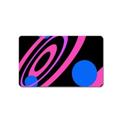 Pink And Blue Twist Magnet (name Card) by Valentinaart