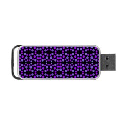 Dots Pattern Purple Portable Usb Flash (two Sides) by BrightVibesDesign