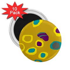 Yellow Abstraction 2 25  Magnets (10 Pack)  by Valentinaart