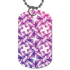 Purple Shatter Geometric Pattern Dog Tag (two Sides) by TanyaDraws