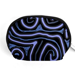 Blue Abstract Design Accessory Pouches (medium)  by Valentinaart