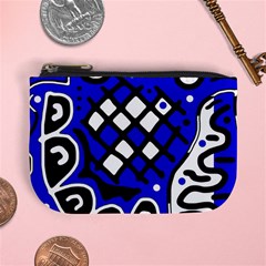 Blue High Art Abstraction Mini Coin Purses