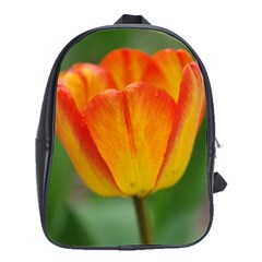 Orange Tulip M School Bags(large)  by PhotoThisxyz