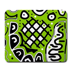 Green High Art Abstraction Large Mousepads