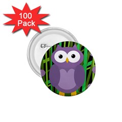 Purple Owl 1 75  Buttons (100 Pack) 