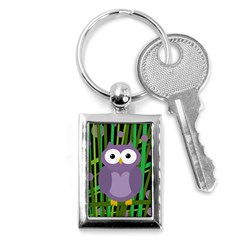 Purple Owl Key Chains (rectangle) 