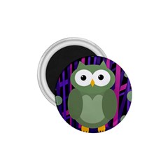 Green And Purple Owl 1 75  Magnets by Valentinaart