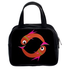 Orange Fishes Classic Handbags (2 Sides)