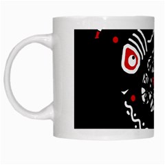 Abstract Fishes White Mugs by Valentinaart