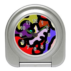 Colorful Abstraction By Moma Travel Alarm Clocks