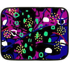 Abstract Colorful Chaos Double Sided Fleece Blanket (mini) 