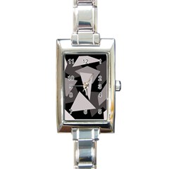 Simple Gray Abstraction Rectangle Italian Charm Watch by Valentinaart