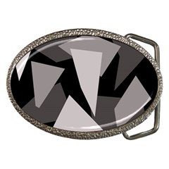 Simple Gray Abstraction Belt Buckles by Valentinaart