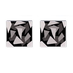 Simple Gray Abstraction Cufflinks (square) by Valentinaart