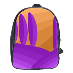 Orange And Purple Landscape School Bags(large) 