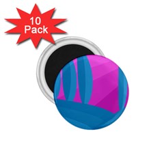 Pink And Blue Landscape 1 75  Magnets (10 Pack) 