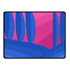 Magenta And Blue Landscape Double Sided Fleece Blanket (small) 