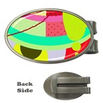 Colorful abstraction by Moma Money Clips (Oval)  Front