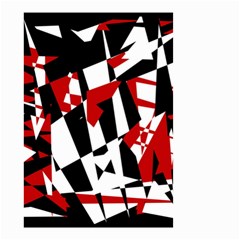 Red, Black And White Chaos Small Garden Flag (two Sides)